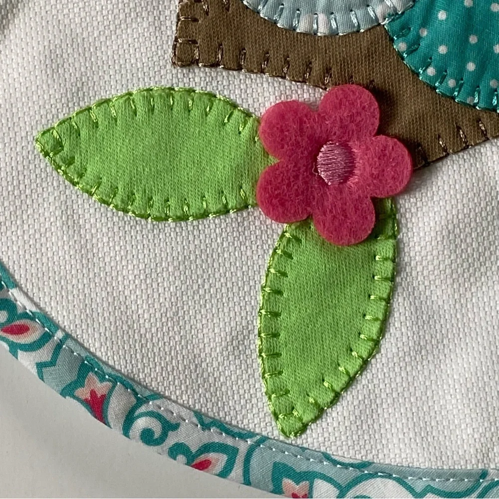 Mud Pie Bib Caterpillar NEW NWT baby infant bugs nature white bib patchwork